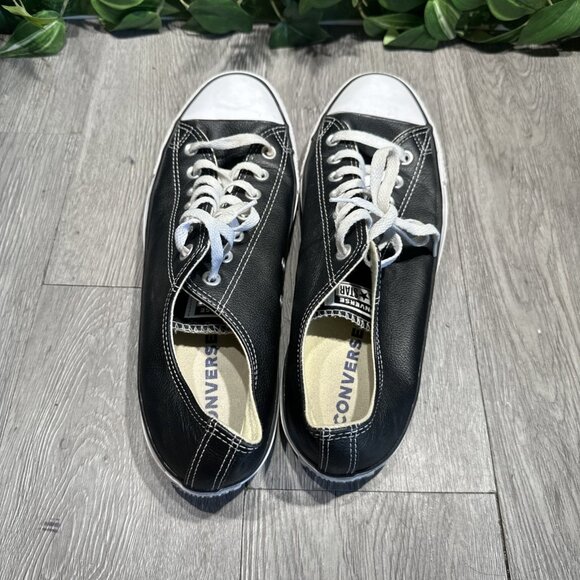 Converse Mens Chuck Taylor Black 132174c Leather Skateboarding Shoes Size 11.5 - Picture 6 of 10